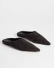 Topshop Topshop Dawn real suede flat pointed shoes in chocolate-Brown - 4