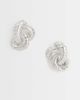 Topshop Topshop Dean asymmetric hoop earring in silver - 1
