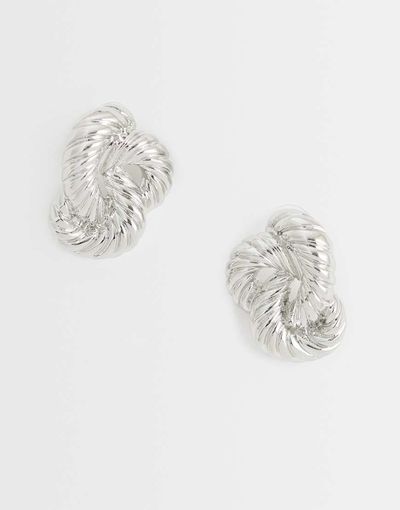Topshop Topshop Dean asymmetric hoop earring in silver