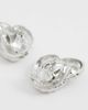 Topshop Topshop Dean asymmetric hoop earring in silver - 3