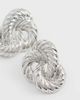 Topshop Topshop Dean asymmetric hoop earring in silver - 4