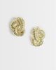 Topshop Topshop Dean asymmetric hoop earrings in gold - 1