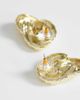 Topshop Topshop Dean asymmetric hoop earrings in gold - 4