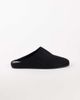 Topshop Topshop Debbie faux suede square toe flat shoe mule in black - 1