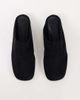 Topshop Topshop Debbie faux suede square toe flat shoe mule in black - 3