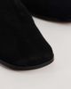 Topshop Topshop Debbie faux suede square toe flat shoe mule in black - 4