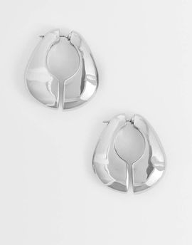 Topshop Topshop Declan hoop earrings in silver