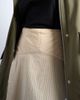Topshop Topshop deep hem midi skirt in beige paper touch stripes-Brown - 3