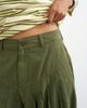 Topshop Topshop deep yoke balloon pants in khaki green - 4