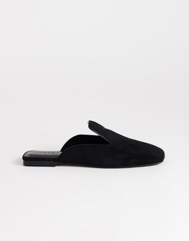 Topshop Topshop Della real suede mules in black