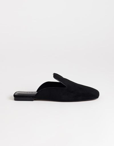Topshop Topshop Della real suede mules in black