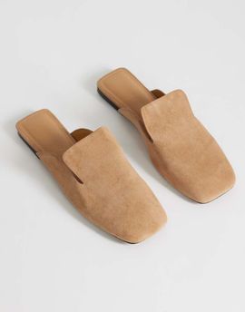 Topshop Topshop Della real suede mules in camel-Neutral