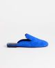 Topshop Topshop Della real suede mules in cobalt-Gray - 1