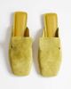 Topshop Topshop Della real suede mules in olive-Green - 3