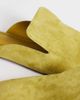 Topshop Topshop Della real suede mules in olive-Green - 4