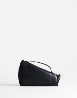 Topshop Topshop Delta medium pyramid top handle clutch purse in black