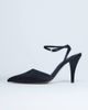Topshop Topshop Demi cone heel pumps with tie in black - 1