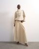 Topshop Topshop denim asymmetric dropped waist maxi skirt in ecru stripes-Multi - 1