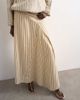 Topshop Topshop denim asymmetric dropped waist maxi skirt in ecru stripes-Multi - 3