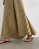 Topshop Topshop denim asymmetric dropped waist maxi skirt in khaki stripes-Multi - 4