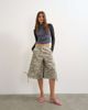 Topshop Topshop denim baggy camo jorts-Gray - 1