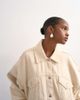 Topshop Topshop denim balloon jacket in natural-White - 3