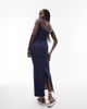 Topshop Topshop denim bandeau maxi dress in indigo-Blue - 4