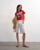 Topshop Topshop denim barrel jorts in blue stripes - 1