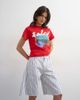 Topshop Topshop denim barrel jorts in blue stripes - 2