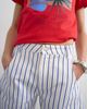 Topshop Topshop denim barrel jorts in blue stripes - 4