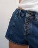 Topshop Topshop denim button fly mini shorts in rich blue - 3