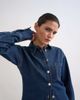 Topshop Topshop denim cinch detail shirt in indigo-Blue - 1