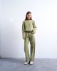 Topshop Topshop denim cinch shirt in avocado-Green - 2