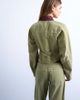 Topshop Topshop denim cinch shirt in avocado-Green - 3