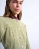 Topshop Topshop denim cinch shirt in avocado-Green - 4