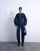 Topshop Topshop denim cinched back shirt with ovoid sleeves in rinse-Blue - 2