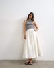 Topshop Topshop denim circle seamed maxi skirt in bone-White - 1