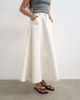 Topshop Topshop denim circle seamed maxi skirt in bone-White - 2