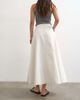 Topshop Topshop denim circle seamed maxi skirt in bone-White - 4