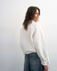 Topshop Topshop Denim collared quarter zip blouson jacket in bone-White - 4