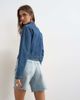 Topshop Topshop denim distressed Editor shorts in bleach-Blue - 3