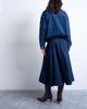 Topshop Topshop denim dropped waist seamed midi skirt in rinse-Blue - 3
