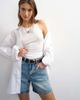 Topshop Topshop denim Editor comfort stretch shorts in bleach-Blue - 4