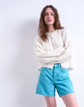 Topshop Topshop denim Editor shorts in blue-Multi