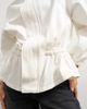 Topshop Topshop denim elasticated waist funnel sporty track jacket in bone-White - 2