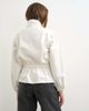 Topshop Topshop denim elasticated waist funnel sporty track jacket in bone-White - 4