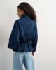 Topshop Topshop denim elasticated waist funnel sporty track jacket in indigo-Blue - 3