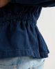 Topshop Topshop denim elasticated waist funnel sporty track jacket in indigo-Blue - 4
