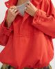 Topshop Topshop denim funnel neck bubble hem top in red-Blue - 4