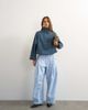 Topshop Topshop denim funnel neck bubble hem top in sulphur blue - 3